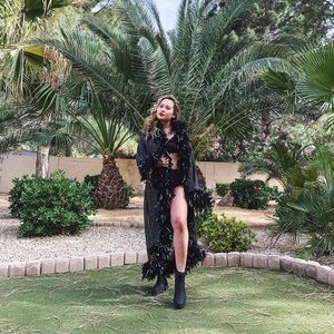Black sparkle Kimono